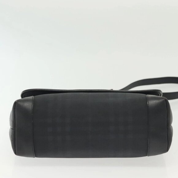 BURBERRY Nova Check Shoulder Bag PVC Navy Auth BA5497 - Picture 6 of 15